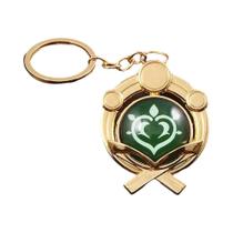 Chaveiro Grande De Metal Luminoso Dupla Face Venti De Genshin Impact, Acessório De Cosplay