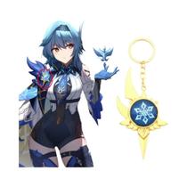 Chaveiro Grande De Metal Luminoso Dupla Face Venti De Genshin Impact, Acessório De Cosplay