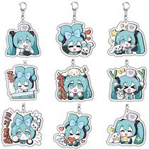 Chaveiro Hatsune Miku Chibi Acrílico Princess para acessório