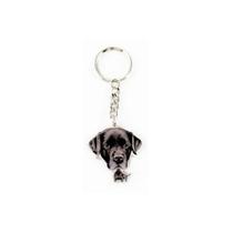 Chaveiro Heads De Metal - Labrador Preto