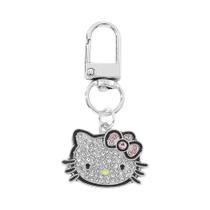 Chaveiro Hello Kitty Com Strass Prateado Y2K Metal Sanrio Pingente Fofo Para Bolsa Decoração De