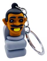 Chaveiro Homem Privada Skibidi Toilet Emborrachado