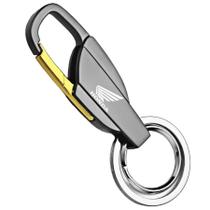 Chaveiro Honda Moto Elite 125 CG 160 - Aço Grafite/Dourado - Keychain