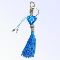 Chaveiro Iemanjá Abebe e Coração Azul 16 Cm Chaveiro Iemanjá Abebe e Coração Azul 16 Cm