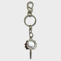 Chaveiro Iemanjá Abebé Luxo Espelho Prateado 14 Cm Chaveiro Iemanjá Abebé Luxo Espelho Prateado 14 Cm