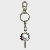 Chaveiro Iemanjá Abebé Luxo Espelho Prateado 14 Cm Chaveiro Iemanjá Abebé Luxo Espelho Prateado 14 Cm