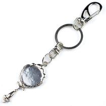 Chaveiro Iemanjá Abebe Trabalhado Espelho Prateado 15 cm Metal Chaveiro Iemanjá Abebe Trabalhado Espelho Prateado 15 cm Metal