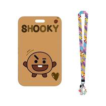 Chaveiro Kawaii BT21 Cooky - Porta Cartão e ID com Capa Protetora Anti-Perda