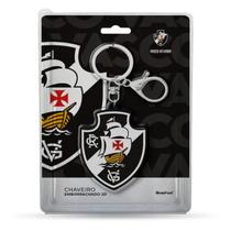Chaveiro KazzaVip Emborrachado Oficial Escudo Time Vasco Gama Fecho Mosquetão Futebol Brasileiros Preto Chaveiro KazzaVip Emborrachado Oficial Escudo Time Vasco Gama Fecho Mosquetão Futebol Brasileiros Preto