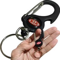 Chaveiro Kia Abridor Mosquetão Metal Multiuso Preto Acessório Chave Carro Bolsa Presente Chaveiro Kia Abridor Mosquetão Metal Multiuso Preto Acessório Chave Carro Bolsa Presente