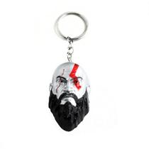 Chaveiro Kratos Head de God of War 5 Chaveiro de metal Chaveiro Kratos Head de God of War 5 Chaveiro de metal