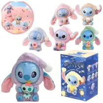 Chaveiro Labubu Stitch Surpresa Azul Disney Pelúcia Colecionável