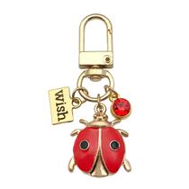 Chaveiro Ladybug Red com esmalte de metal Wish Tag Chaveiro Ladybug Red com esmalte de metal Wish Tag