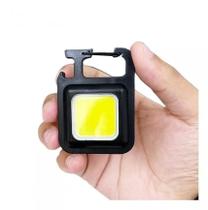 Chaveiro Lanterna Led Cob Mosquetão Recarregável Usb Camping