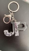 Chaveiro Letra J P Preto Masculina Chaveiro Letra J P Preto Masculina