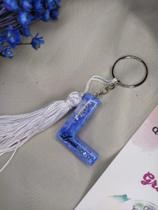 Chaveiro letra L azul