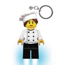 Chaveiro Light LEGO Minifigures Feminina Chef com lanterna