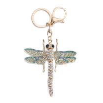 Chaveiro Lindo Chaveiro de Metal Esmaltado Libélula com Strass Chaveiro Lindo Chaveiro de Metal Esmaltado Libélula com Strass