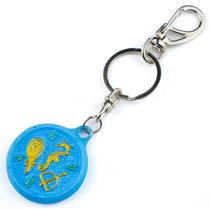 Chaveiro Logunede Azul e Amarelo em Resina 13 cm Chaveiro Logunede Azul e Amarelo em Resina 13 cm