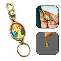 Chaveiro Mãe Rainha Metal Resinado Com Mosquetão