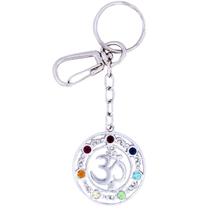 Chaveiro Mantra Om Chakras 34mm Simbolo Meditação Yoga - Sunshine Cristais