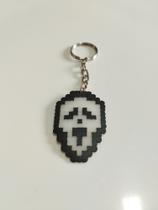 Chaveiro Máscara Pânico que brilha no escuro Pixel art Chaveiro Máscara Pânico que brilha no escuro Pixel art