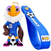 Chaveiro Mascote Futebol Copa do Mundo 2026 6cm Colecionável Cor:Clutch Estados Unidos