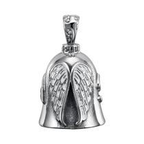 Chaveiro Masculino Punk Rock Com Pingente De Sino E Asas De Anjo, Joia De Moda Para Motociclistas