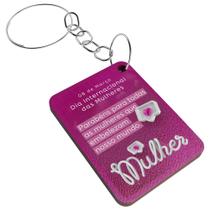 Chaveiro MDF Lembrancinha _ Dia das Mulheres