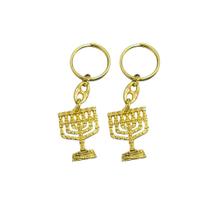 Chaveiro Menorah Menora Candelabro Dourado 10 Unidades