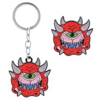 Chaveiro Metal Doom Eternal Cacodemon Cartoon Chaveiro