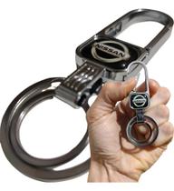 Chaveiro Metal Nissan Mosquetão Chave Carro Gancho Argola Metal / Cromado Chaveiro Metal Nissan Mosquetão Chave Carro Gancho Argola Metal / Cromado