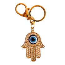 Chaveiro Metal Olho Grego Mão Hamsá Mão De Fátima Com Strass Chaveiro Metal Olho Grego Mão Hamsá Mão De Fátima Com Strass