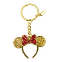 Chaveiro Metal Tiara Laço Dourado Minnie 5cm - Disney Chaveiro Metal Tiara Laço Dourado Minnie 5cm - Disney