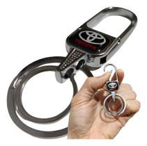 Chaveiro Metal Toyota Mosquetão Argola Dupla Chave Carro Moto Luxo Chaveiro Metal Toyota Mosquetão Argola Dupla Chave Carro Moto Luxo
