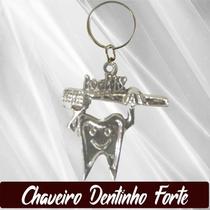 Chaveiro Metálico Odontológico Dentinho Forte - 1 Unidade - D-Express