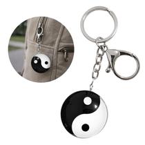 Chaveiro Metálico Yin Yang com Argola Resistente Minimalista (1 Und)