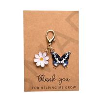 Chaveiro Mini Borboleta Margarida Feminino: Presente Fofo Para Amigas, Professores, Lembrancinhas De