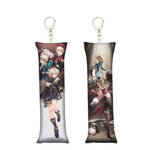 Chaveiro Mini Dakimakura Genshin Impact Lyney Lynette Freminet