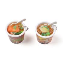 Chaveiro Mini Instant Noodles Food Model PVC 3x2,3cm