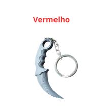 Chaveiro Mini Karambit CS2 Fidget Gamer Decorativo Colecionável
