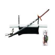 Chaveiro Mini Katana Demon Slayer Tanjiro De 17cm Modelo De Samurai Anime Brinquedo Presente