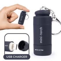 Chaveiro Mini Lanterna LED de Bolso Carregamento USB ( Super Branca )