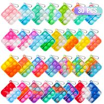 Chaveiro Mini Pop Bulk Fidget Toy Genuvi Pop Bulk, 30 peças, para crianças