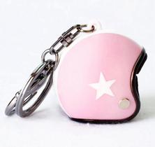 Chaveiro miniatura capacete rosa colecionável