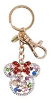 Chaveiro Minnie Dourado Pedrinhas Brilhantes Disney