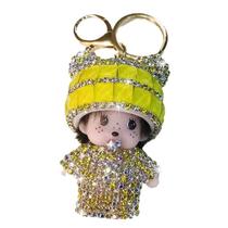 Chaveiro Monchhichi Strass colorido e cintilante