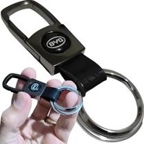 Chaveiro Mosquetão Byd Premium Metal + Couro Argola Deupla Acessório Chave Carro Bolsa Presente Chaveiro Mosquetão Byd Premium Metal + Couro Argola Deupla Acessório Chave Carro Bolsa Presente