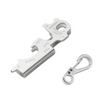 Chaveiro Multiferramenta De Aço Inoxidável Para Camping Ao Ar Livre Com Gancho, Alicate, Lixa, Chave