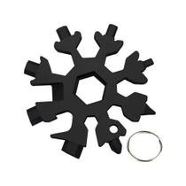 Chaveiro Multiferramenta Preta Funcao 18 Em 1 Floco De Neve